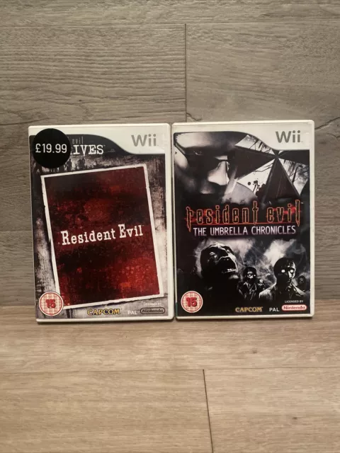 2x Nintendo Wii Games - Resident Evil  & Resident Evil The Umbrella Chronicles