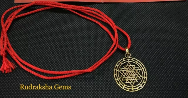 Sri Shri Yantra Pendant Lakshmi Powerful Chakra Energized Blessed Om Lakshmiaye