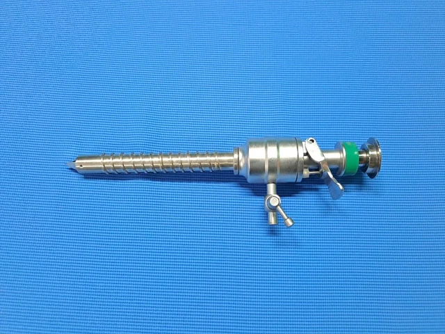 New Laparoscopic 10mm Metal Spiral Trocar Cannula Reusable Surgical Instruments