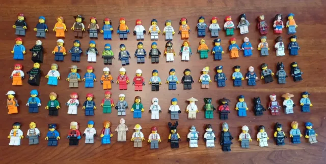 Lot of 90 LEGO Minifigures (City, NINJAGO, Marvel DC Superheroes, Harry Potter)
