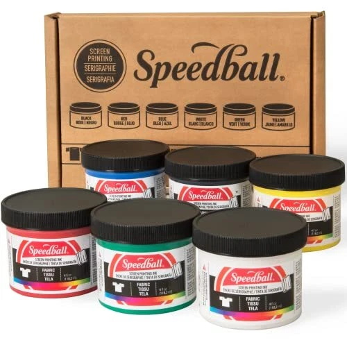 Juego de inicio de tinta para serigrafía de tela, 6 colores, 4 onzas para camiseta 4504W