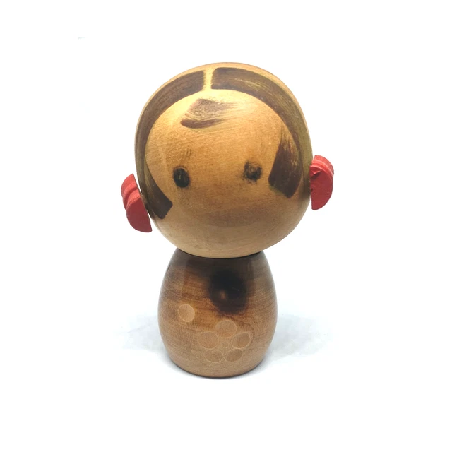 Kokeshi #24 Japanese wood girl doll art sculpture carving antique vintage statue