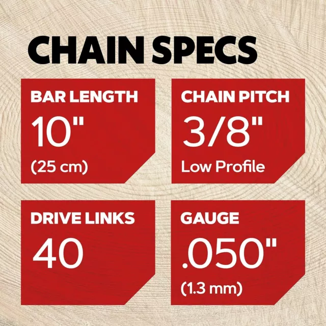 Oregon - Lot de 3 Chaînes d'Élagueuse sur Perche pour Guide-Chaîne de 10" (25 cm 3