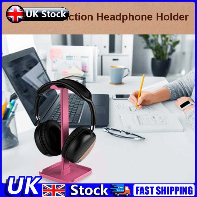 M1 Headphone Holder Hanger Earphone Desktop Display Stand Bracket (Pink) UK