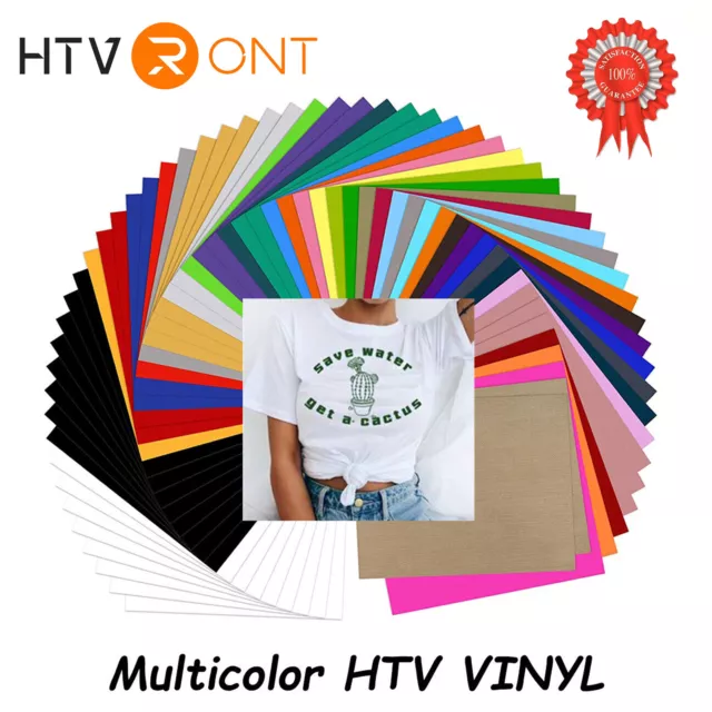 36pcs Heat Transfer Vinyl Sheets Bundle 30x25cm Iron on HTV T-shirts Garment DIY