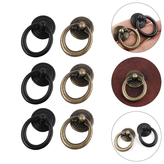 10 set maniglia rotonda monoforo bottone anello cassetto bottoni per portagioie