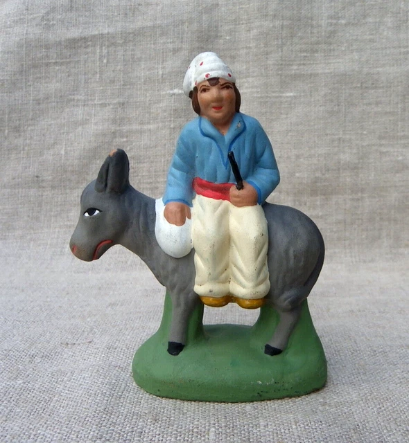 Santon Provençal Signé F. Gonzague - Le Faucheur, 27 Cm, Terre Cuite - Occasion Bon état
