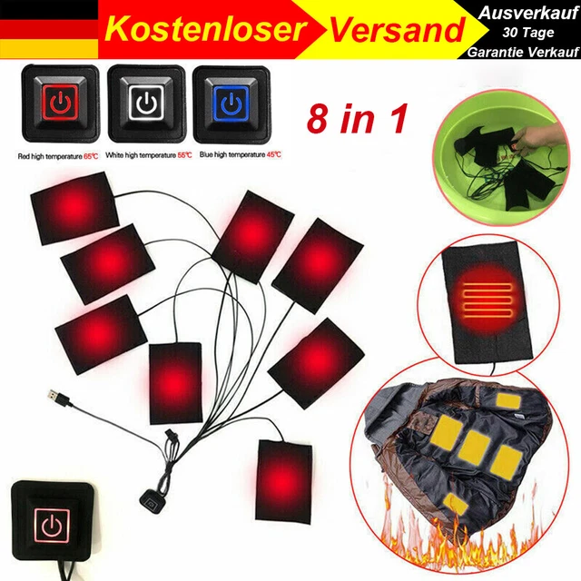 8-Stk Heizkissen Wärmekissen USB Elektrisch Heizung Winter Kleidung Wärmer 5V