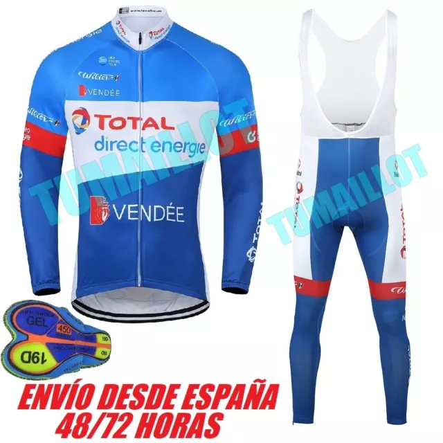 Equipacion Ciclismo Invierno Termica Conjunto Maillot Culote Total Direct Energy