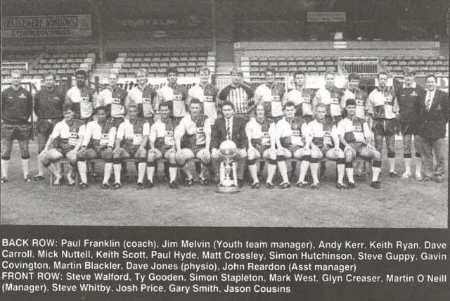 Wycombe Wanderers Football Team Photo 1991-92 Season