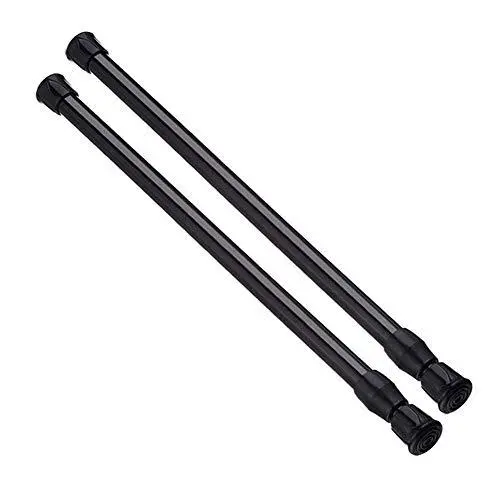 2PCS Tension Rod Tier Window Short Curtain Rod16 to 28Inch