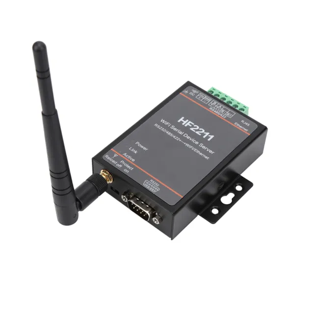 HF2211 Serial Server RS232/485/422 To WiFi Ethernet Wireless Converter DTU