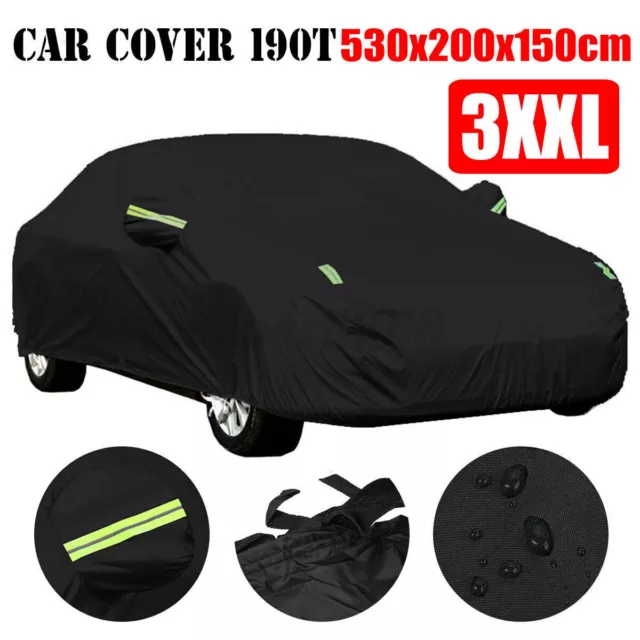 Full Car Cover Waterproof Outdoor Rain Resistant UV Dust Sedan Protection 3XXL