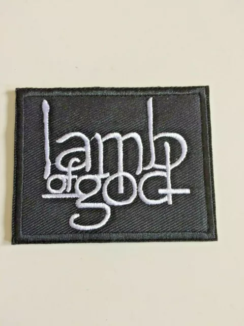 Lamb of God Black Embroidered Patch  Logo NEW Never Used Black/White