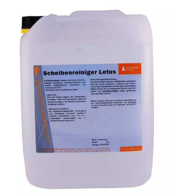 Glas Scheiben Reiniger 10L Nano Lotus Effekt Stockmeier Spiegel Auto Bad