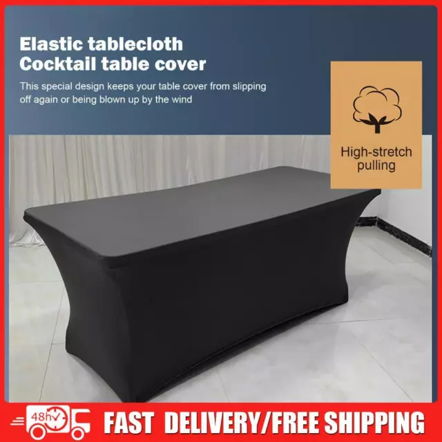 Rectangular Fitted Polyester Tablecloths Table Cover for Party Banquet Weddings