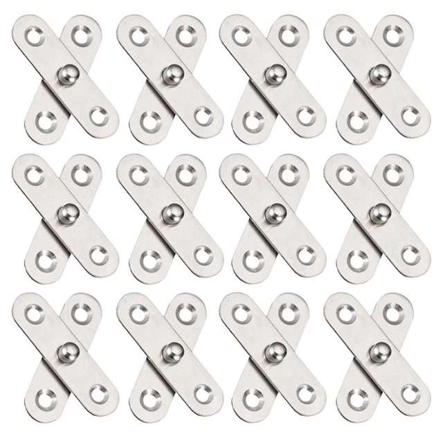 12 Pcs Charnières Pliantes À 360 Degrés Rotatif Charnière De Porte