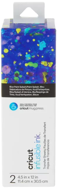 Cricut Infusible Ink Transfer 2 Sheets   11.4cm x 30.5cm (4.5" x 12")   Blue Pai