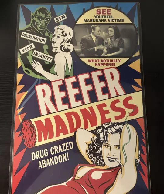 Reefer Madness Movie Poster Alpha Video 2004 Vintage Poster Marijuana Propaganda