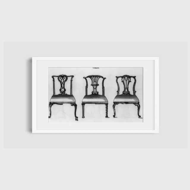 1938 Photo: Chairs | Chippendale | three versions | interior decorations | Poste 2
