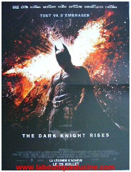 THE DARK KNIGHT RISES Affiche Cinéma ORIGINALE / Movie Poster CHRISTIAN BALE