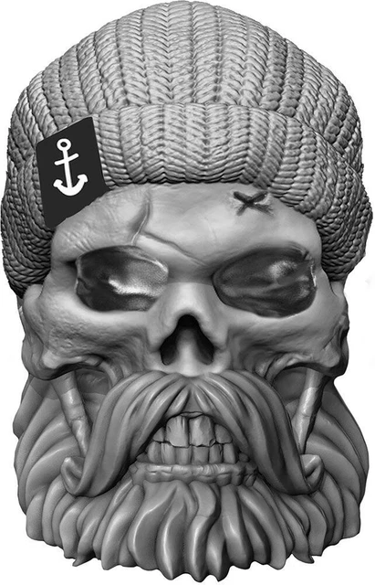 2023 Ghana Fisherman Skull Silver Plated 27.2g CN Coin - 2,000 Mintage