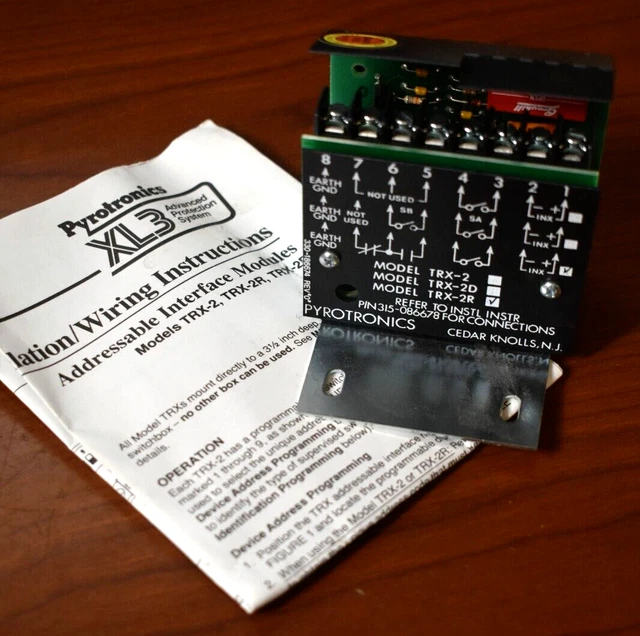 Pyrotronics Panel PYROTRONICS TRX-2R ADDRESSABLE Interface Module NOS £82.68 - PicClick UK