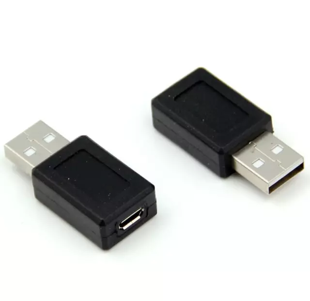 ( Pack of 2 ) USB 2.0 A Male Plug to Micro USB Female Adapter Connector Cable UK