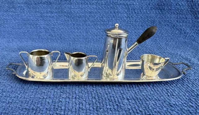 1911-12 Miniature English Sterling Tea Set Levi & Salmon Birmingham Doll House