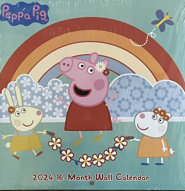 2024 PEPPA PIG & FRIENDS Hanging Wall Calendar 16 Month Calendar FREE