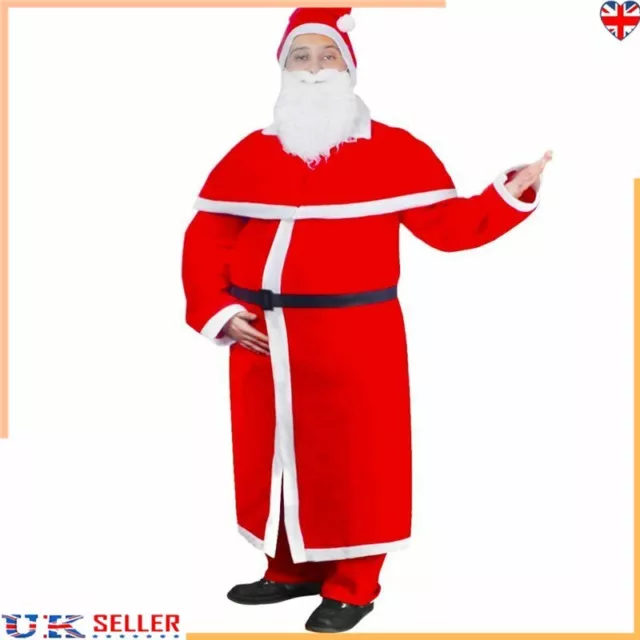 Great! Santa Claus Christmas Costume Robe Set Mens Father Fancy Dress Adult 2020