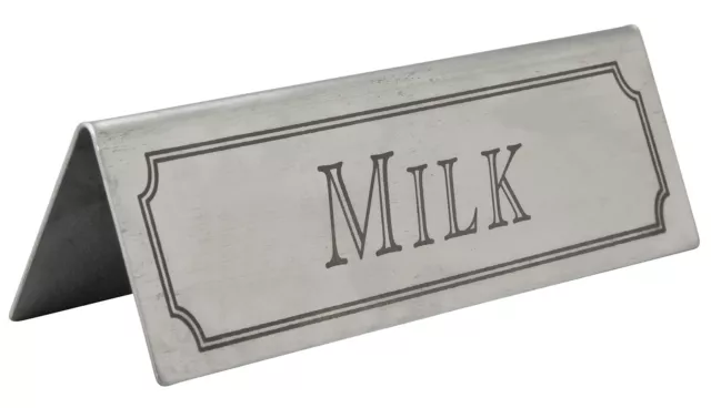 Stainless Steel Milk Sign Table Bar Pub Restaurant Table Top Beaumont cafe