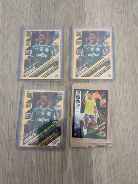 PACCHETTO ADESIVI ENDRICK Rookie Rookie Palmeiras FIFA 365 Panini 2024 ...