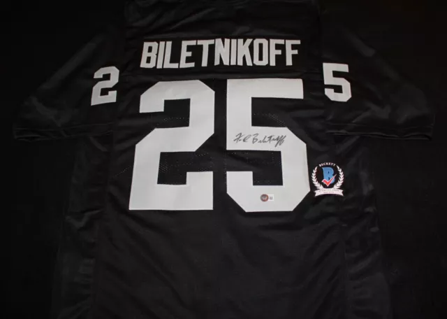 Fred Biletnikoff signed jersey, Oakland Raiders, Florida St, Beckett BAS W013661