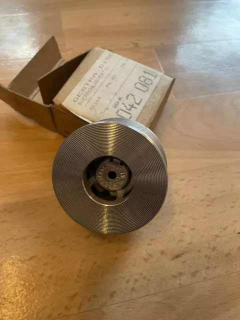 Gestra Check Valve / Type: RK 16A/DN20 / Stainless Steel / New/Boxed
