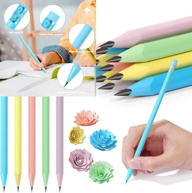 Lápiz antideslizante AUAUY 12 piezas HB, multicolor para niños escritura dibujo 12 piezas estilo 6
