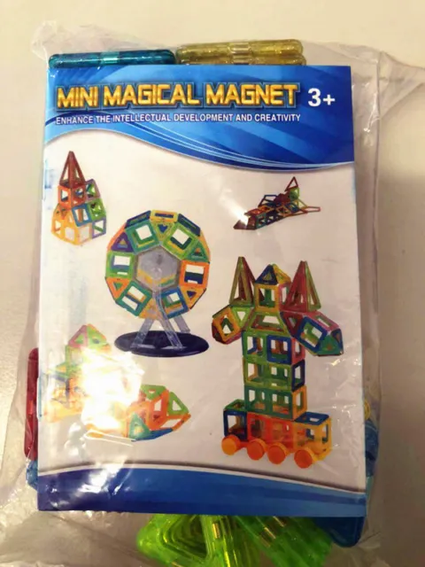 100 Piece Kids Magnetic Blocks Building Toys For Boy Girls Magnet Mini Tiles Kit 3