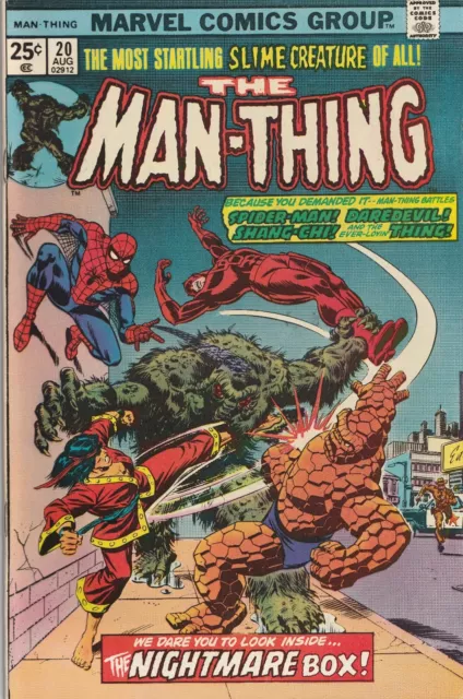 "The Man-Thing" 20, August 1975; Marvel Comics Group comic book: very good