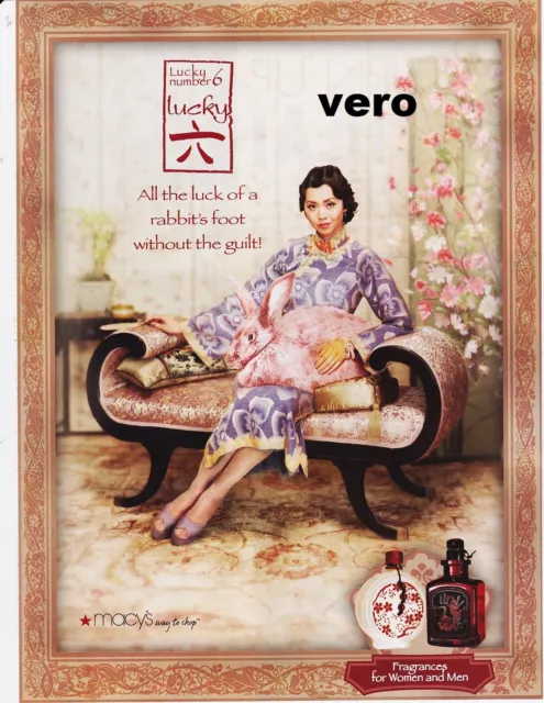 LUCKY NUMBER 6 print ad art 2007 parfum cologne fragrance Liz Claiborne E Arden