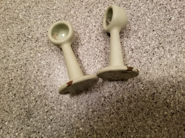 Vintage Vitrolite Jadeite Green Bathroom Hardware Brackets & Hooks 7