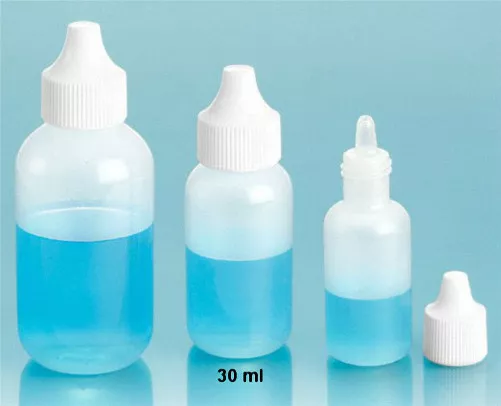 1 oz (30 ml)  LDPE Squeezable Plastic Dropper Bottles (100 count)