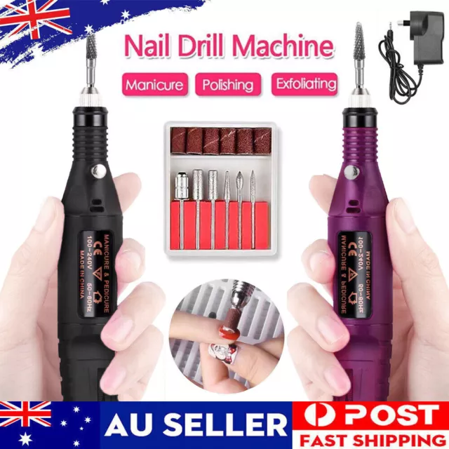 Electric Nail Drill Bits 12File Tool Set Machine Acrylic Art Manicure Pen Shaper