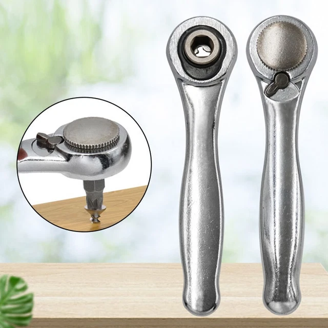 Piccola chiave a cricchetto con denti 6,35 mm esagonale chiusura rapida maniglia