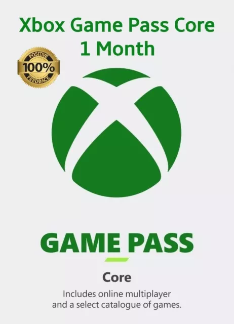 Xbox Game Pass CORE 1 Month Code - FAST Delivery - Existing Accounts