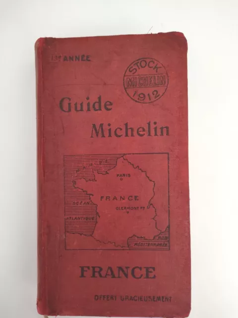 Guide Michelin Rouge France De 1912