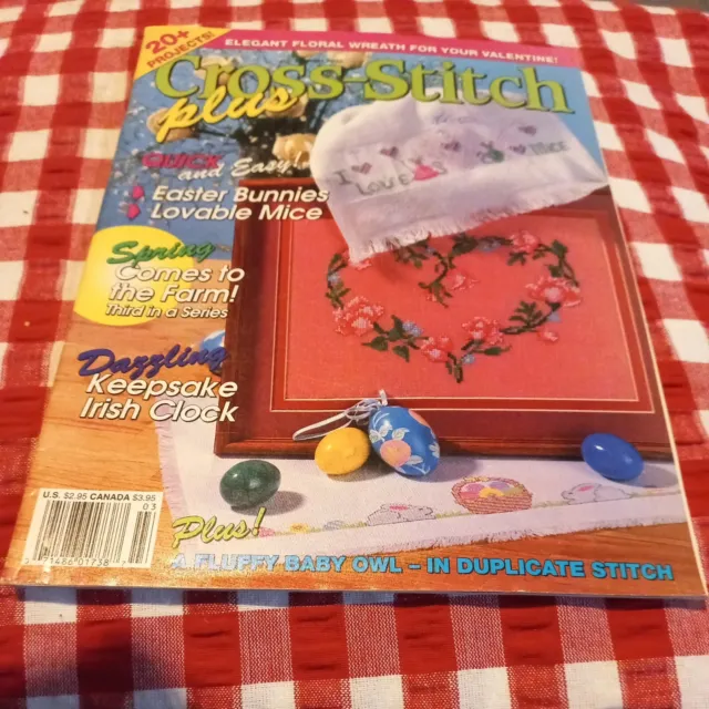 😇 Cross Stitch Plus Magazine 20+ Cross Stitch Patterns Projects March 1992
