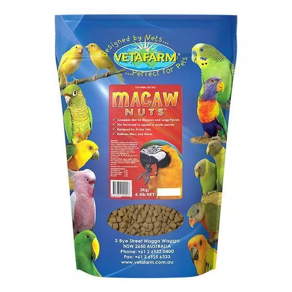 Vetafarm Macaw Nuts for Birds, 10KG, Bird Food Pellets Feeding Feed Pets