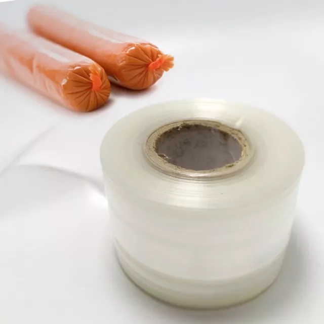 Sausage Casing Food Grade Plastic Inedible Meat Salami Ham Maker Filling 5Mx50mm