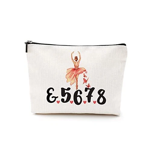5 6 7 8 Dance Girl Make Up Bag Dance Gifts Dancer Ballet Funny Cosmetic Trave...