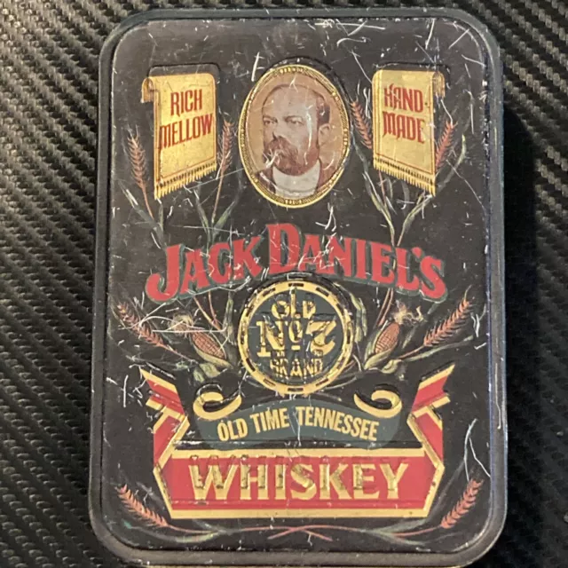 Jack Daniels Whiskey Old No.7 Tin Box And Empty Bottles Made In England Vintage